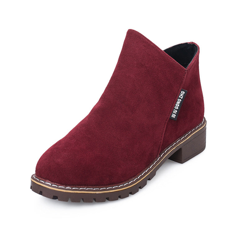 Ankle Boots Fall Winter Frosted Shoes Women Fashion