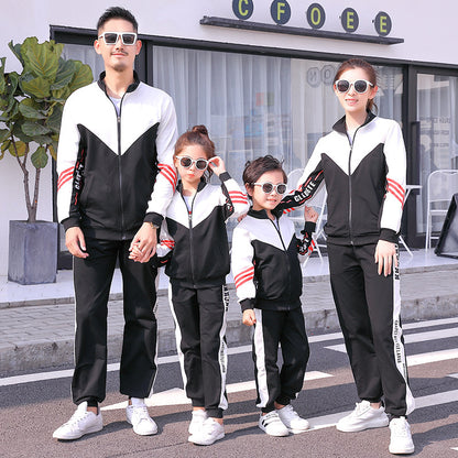 ملابس رياضية بين الوالدين والطفل، بدلة الأم والابنة، الزي المدرسي للأب والابن