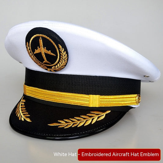 Large Brim Aviation Visor Cap Pilot Hat