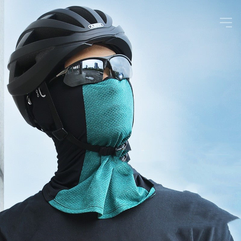 Sun Protection Ice Silk Headgear Mask Male