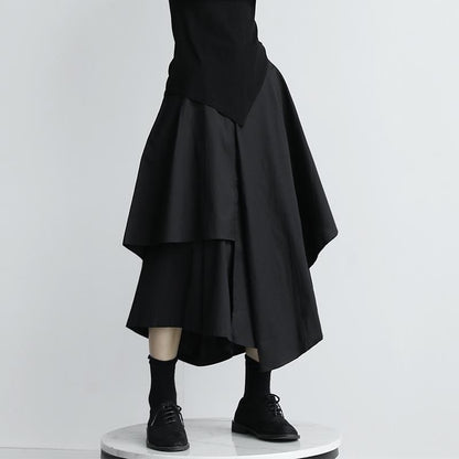 Large Swing Irregular Super Hot Culottes Fishtail Skirt For Women