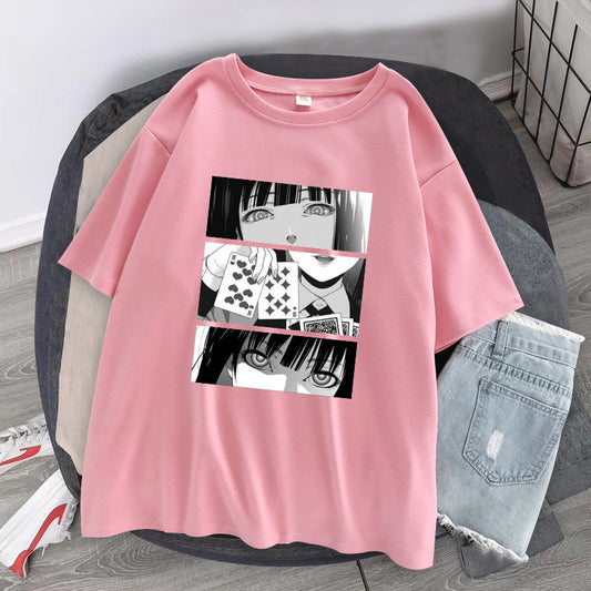 Summer Women's Casual Round Neck Short Sleeve T-shirt Printing