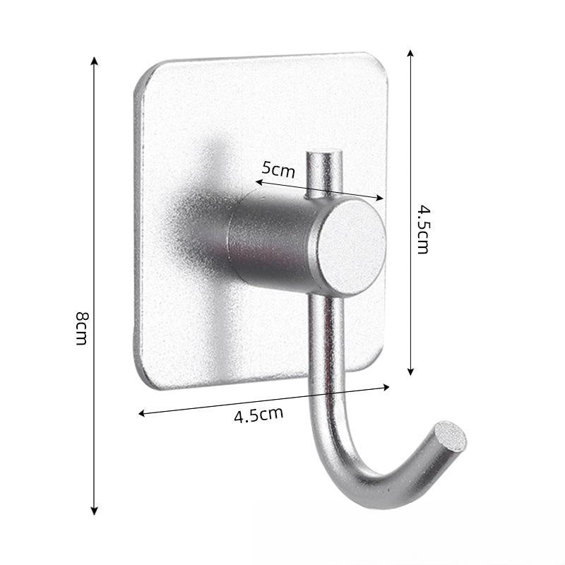 Nail-free Stainless Steel Single Hook Alumimum Hook Towel Self-adhesive Hook Single Hook
