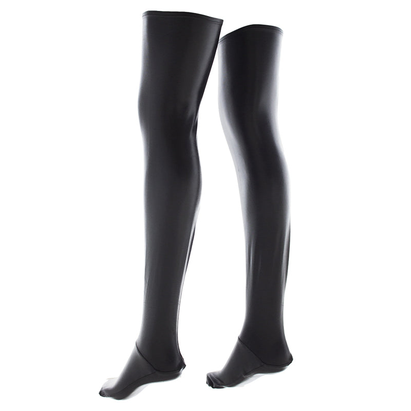 Patent Leather Socks Thigh Socks Faux Leather Pants