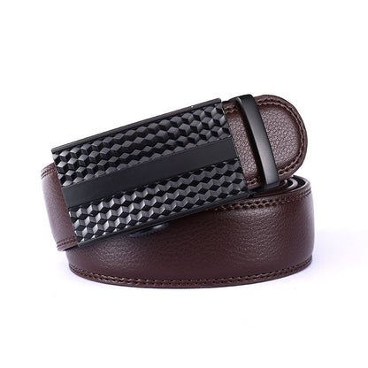 Fashion Casual Men's Two-layer Leather Comfort Click Belt