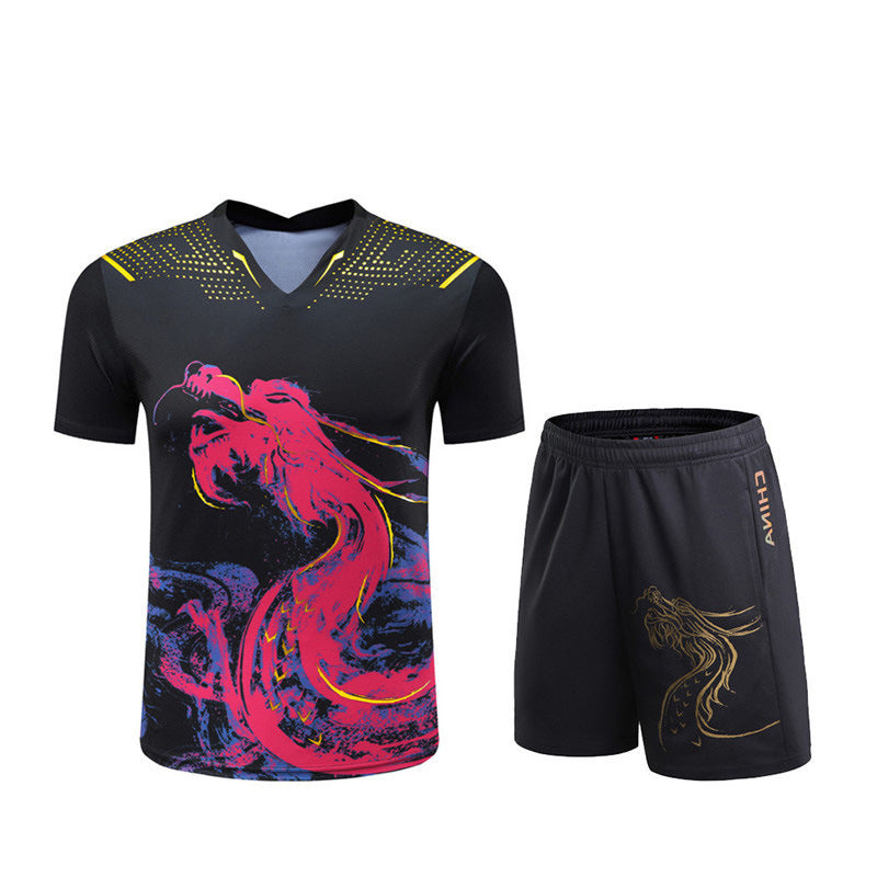 Aolong Clothing Group Purchase Quick-drying Badminton Clothing Suit Casual Men And Women Couple Sportswear Short Sleeve Table Tennis Wear Children