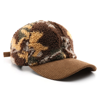 قبعة بيسبول بلون واحد من القطيفة المموهة ذات الألوان الصلبة