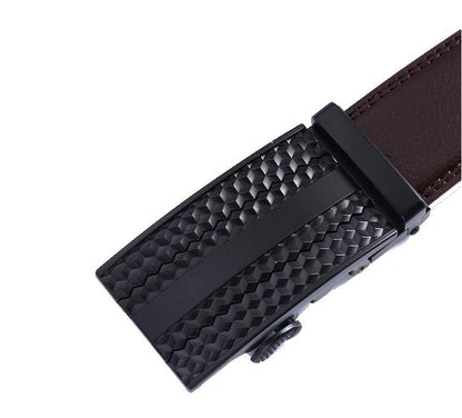 Fashion Casual Men's Two-layer Leather Comfort Click Belt