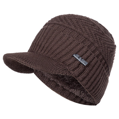 Unisex Warm Winter Hats Stylish Add Fur Lined Soft Beanie