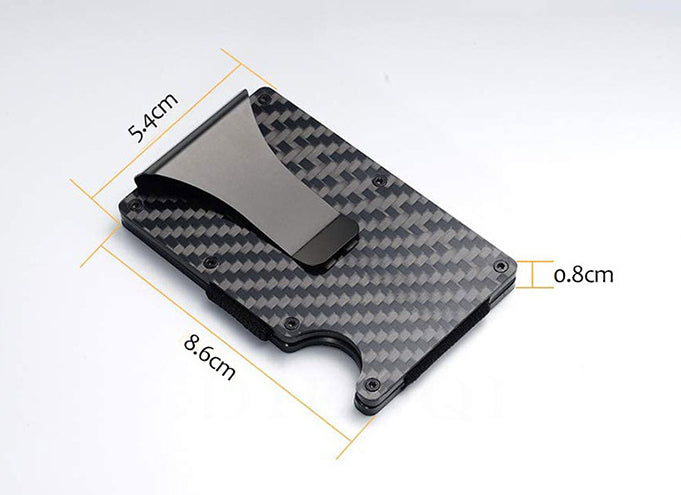 Carbon Fiber Package Wallet Multi-functional Metal Card