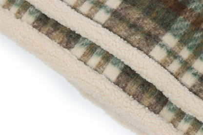 American Retro Plaid Lapel Cotton-padded Coat