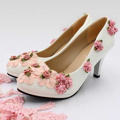 High Heeled Women's Shoes Autumn Round Toe