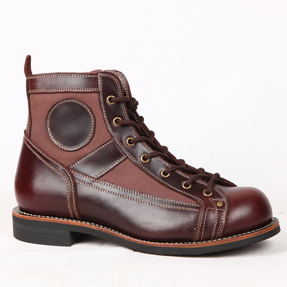 Men's Retro Outdoor Casual High Top Leather Shoes