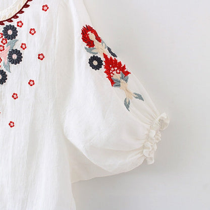 European And American Embroidery Loose Top Women's Clothing